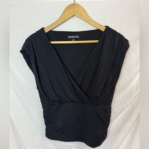 Abercrombie & Fitch Black V-Neck Blouse